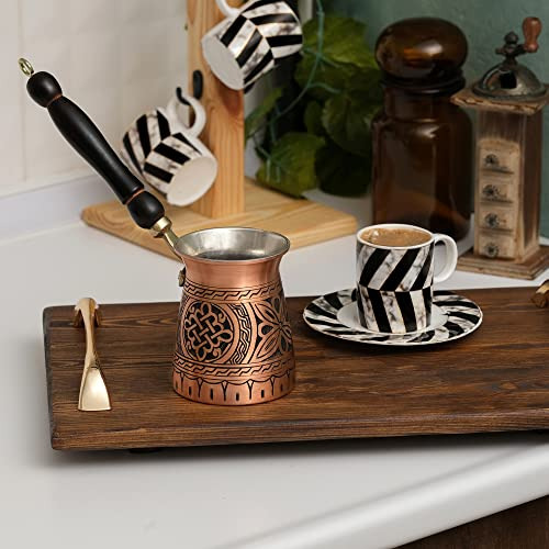 Cafetera Bcs De Cobre, Turca, Greco-árabe, De 12 Onzas, Con
