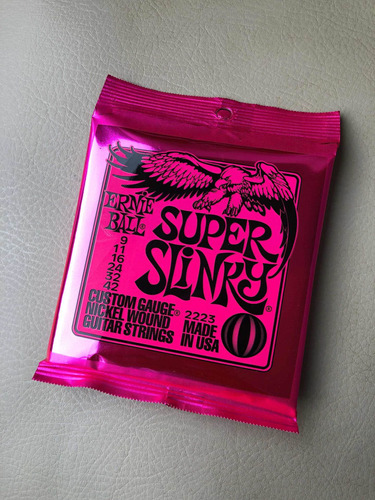 Encordado Ernie Ball Super Slinky Guitarra Eléctrica .9