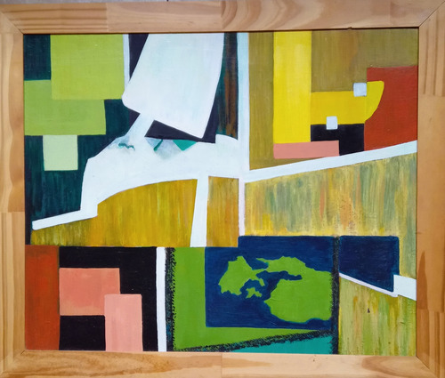Cuadro De Autor En Acrílico, Abstracto Cálido By Ae Arte