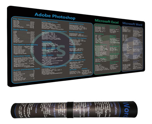 Alfombrilla Para Ratón Raryine Excel Shortcuts, Alfombrilla