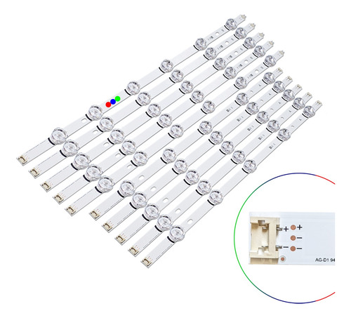 Kit Leds Para 55lh575a, 55lh5750 (10tiras) - Aluminio Promo*