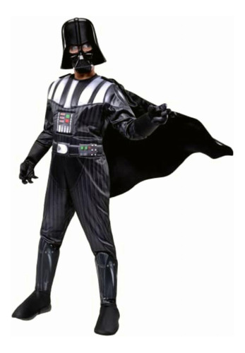 Star Wars Darth Vader Disfraz Juvenil De Lujo Con Guantes,