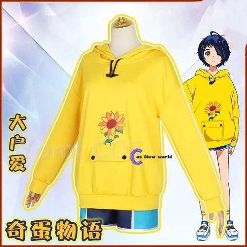 Wonder Egg Priority Ai Kawaii Sudadera Con Capucha Mujer Estética Sol Flor  Bolsillo Mismo Párrafo Sudadera Anime Cosplay Ropa Amarilla 210805 De 16,81  €