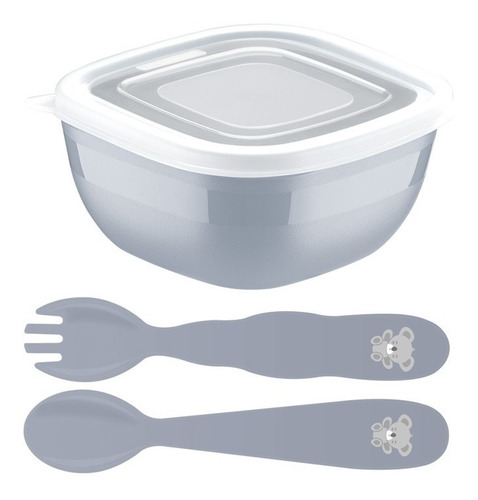 Set De Cubiertos Bowl Infantil Le Petit Gris Tramontina Bebe