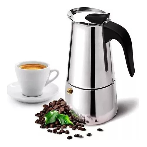 Cafeteira Café Expresso Italiana Pequena 9 Xícara Inox 500ml