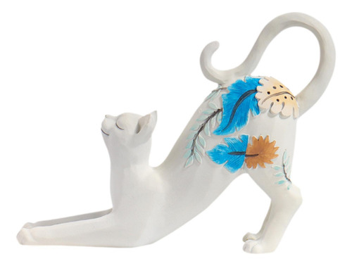 Estatua De Gato Que Se Estira, Decoración, Obra De Arte,