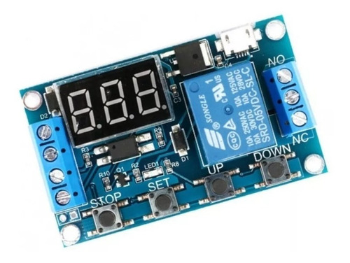 Imagen 2 de 6 de Modulo Timer Relay Rele Temporizador De 0-999 Minutos 6-30v