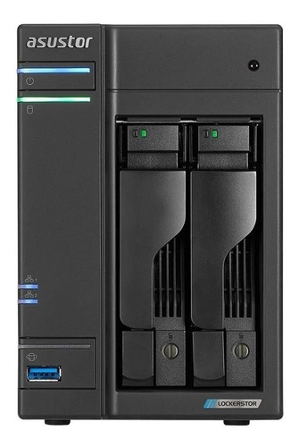Imagen 1 de 2 de Server Nas 2 Bahias Asustor Sata Raid 2.5/3.5 4g M2 Giga