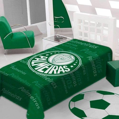 Cobertor Raschel Plus Solteiro Palmeiras 1,50m X 2,20m