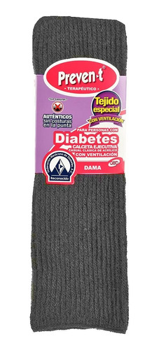 10 Pares Calcetas Preven-t Dama Pie Diabetic Ventilada Larga