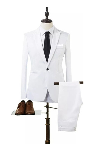 Blazer De Boda De Fiesta Slim-fit De Tres Piezas Para Hombre