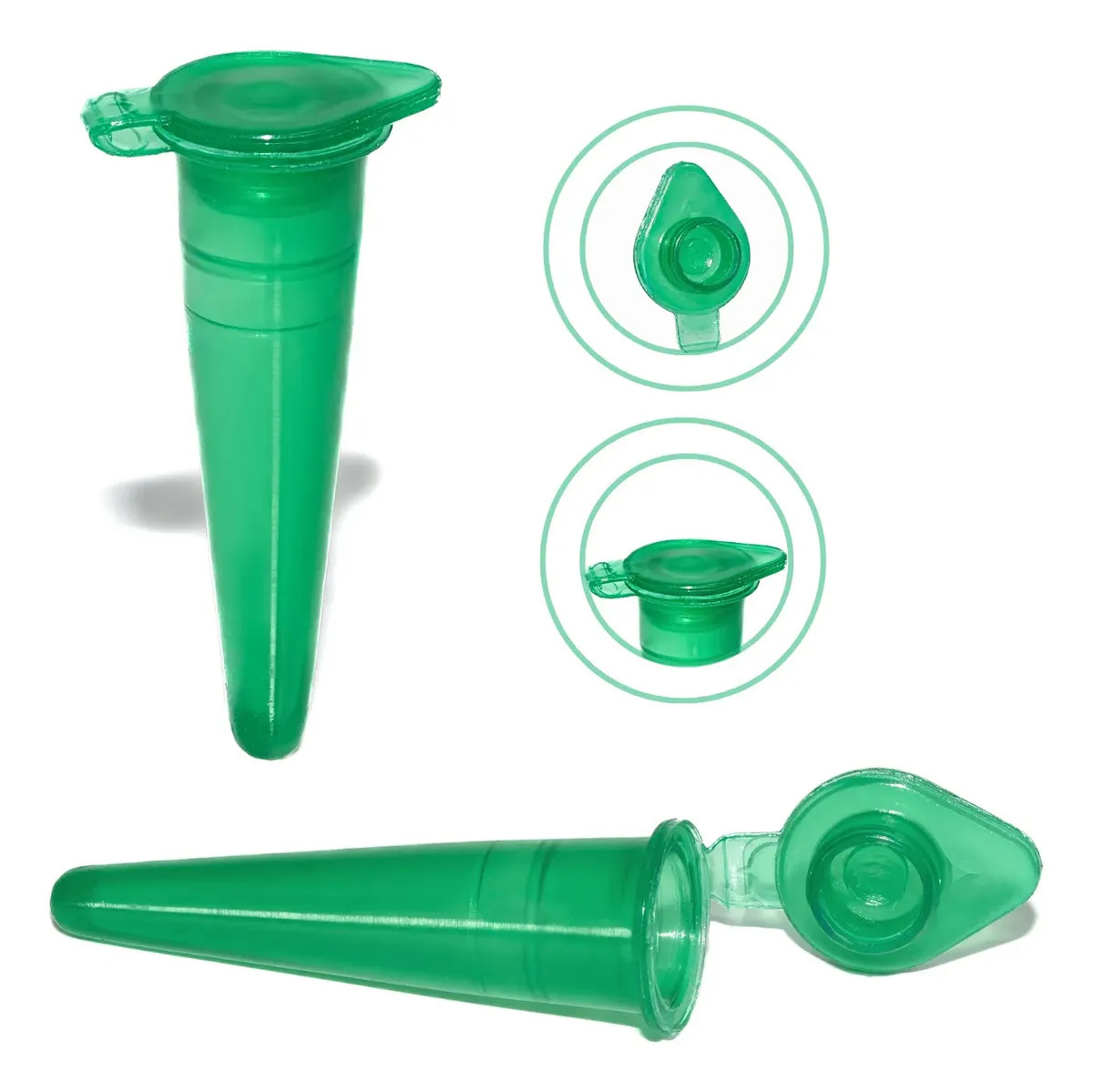 Microtubo 0.38ml Phitos Lab Verde com Tampa para Centrifugação 1000 Unidades