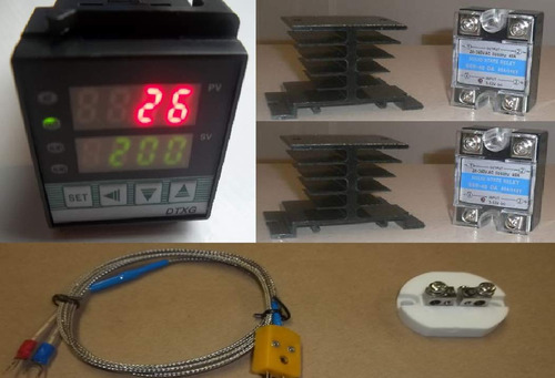 Controlador Temperatura Para Horno (2 X 40 Rele Ssr Calor V)