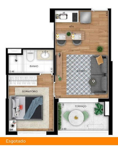 Imagem 7 de 11 de Apartamento Zona Sul Conceição 1 A 2 Dormitorios