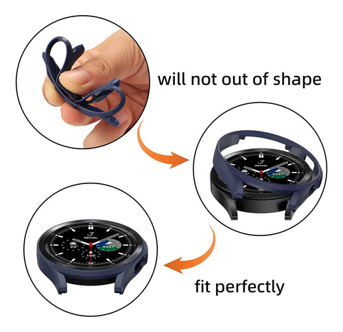 Compatible Con Galaxy Watch 4 Classic Case 1.811 In Cover An