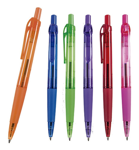 Paquete De 10 Bolígrafo De Plástico Con Color Translucido