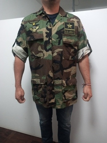 7k Camisa Militar Ejercito Camuflada Talla M Camisola (Usado)