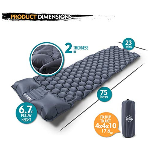 Colchoneta Ultraligera Dormir Almohada Incorporada, Col...
