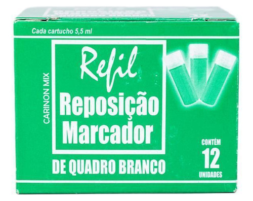 Refil Pincel Marcador Quadro Branco Vboard Master 12un Vd