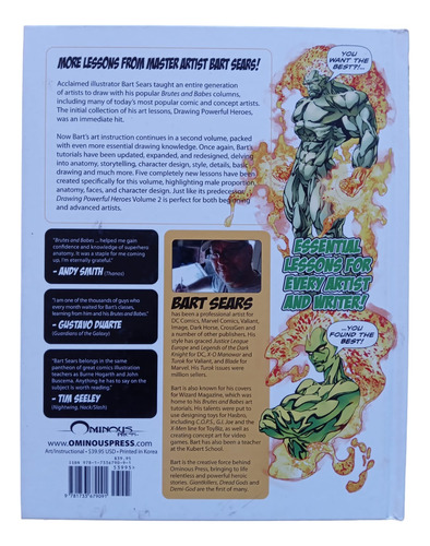 Bart Sears Drawing Powerful Heroes 2 Hardcover Autografiado