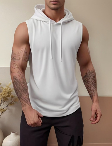 Playera Deportiva Y Fitness Con Capucha Para Hombre. Q1004