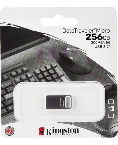 Memoria Usb 256gb Kingston Dt Micro Ultra Slim Metal