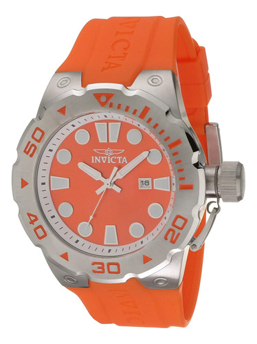 Reloj De Buceo De Cuarzo Con Esfera Roja Para Hombre Con Fun