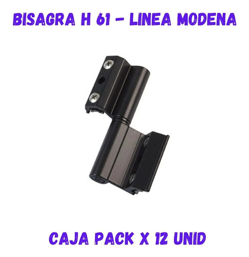 Bisagra H61 Para Ventana De Aluminio Módena Negra X 12 Unid