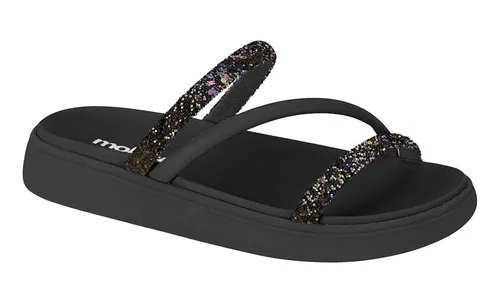 comprar Sandália Moleca Chinelo Strass Brilho Tamanco Slide 5469121