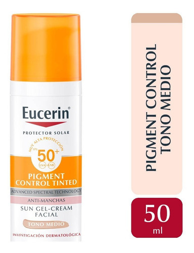 Eucerin Solar Pigment Control Color Tono Medio Fps50 X 50 Ml