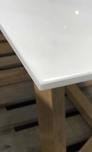 Mesa Arpeggio Vidrio Diseño Carrara Simil Marmol 200x100