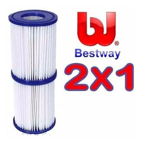 Imagen 2 de 9 de Repuesto Filtro Bomba 2006 Bestway Cartucho Il Pack 2 Unidad