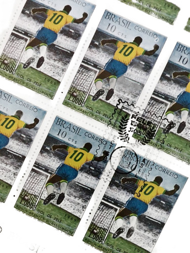 Folha De Selos (25 Selos) Gol 1000 Pelé