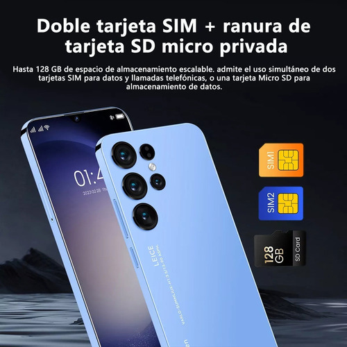 . Teléfonos Inteligentes Android Baratos S23 Ultra 6.1 En Ram1gb Y Rom8gb Verde Oscuro
