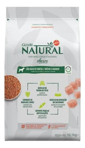 Alimento Natural Veterinária Obesos para cão adulto de raça média e grande sabor mix em sacola de 10.1kg