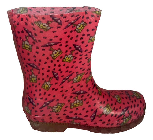 Bota De Lluvia Para Niños Kickers Color Rosa 525055 Eezap