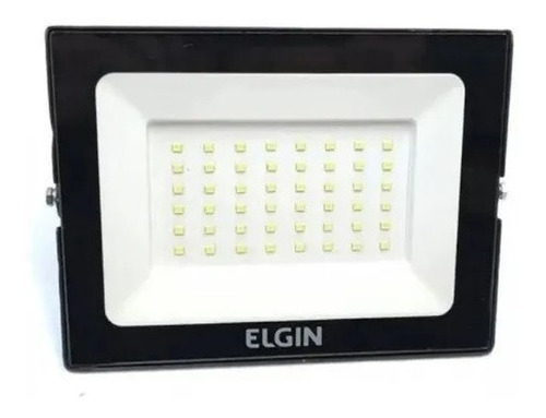 Projetor Led Elgin Refletor 50w 6500k Bivolt Carcaça Preto Luz Branco-frio 110V/220V