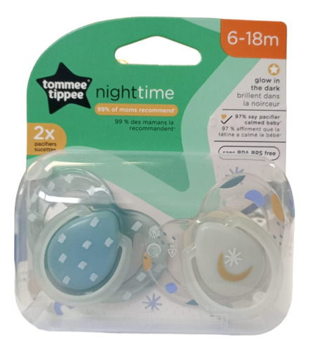 Chupete Tommee Tippee Night Time 6- 18 Meses 