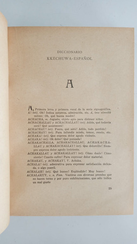 Diccionario Kkechuwa (quechua) - Español Por Jorge A. Lira (Usado)
