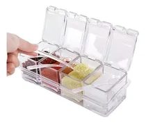 Comprar Set De Condimenteros Y Especias Acrílico Con Cucharitas 4