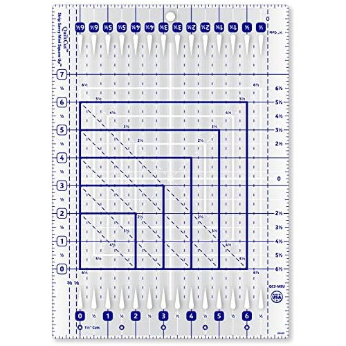 Regla Cuadrada Mini De Savvy Strip Acabado, Qc3msu (8½...