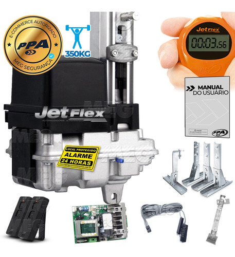 Kit Motor Bv Jetflex 1,4m Alumínio 4 Suporte 2 Control 350kg