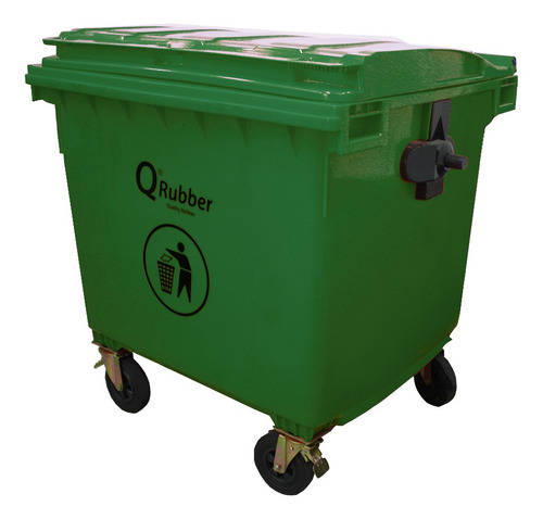 Contenedor De Basura Qrubber 1100 Lts.verde