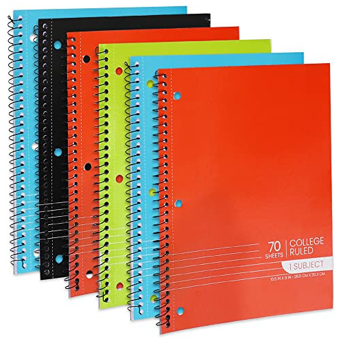 Libros De Notas Espiral, 1-asunto De Notas, Cuadernos H4l9t