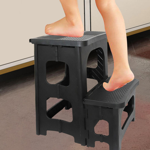 Taburete De 2 Escalones Taburete Plegable Multiusos Ligero