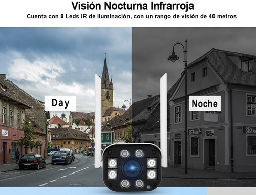 Cámara Ip Wifi Hd 3mp 1960-visión Nocturna 30m -audio 2 Vías