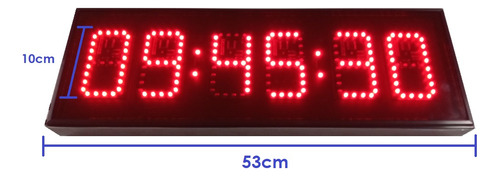 Cronómetro Y Reloj Digital Leds 6 Dígitos Control Chicharra