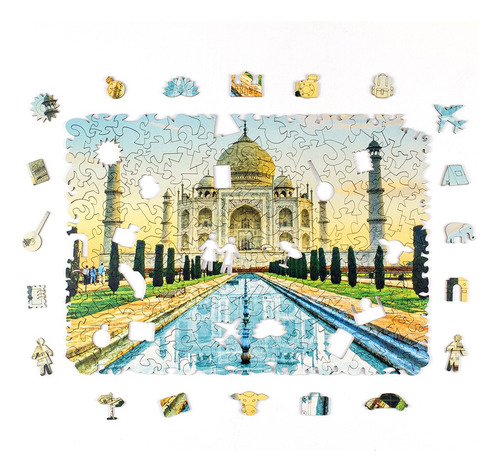 Quebra-cabeça De Madeira Taj Mahal Com Peças Especiais Puzi