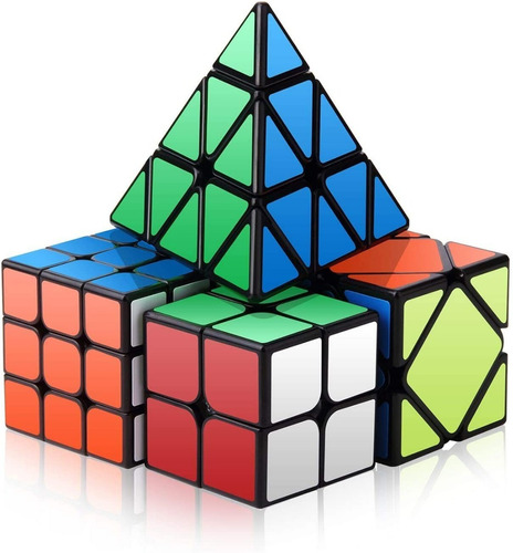 Cubo Rubik Pack X4 Qiyi Originales Pyraminx Skewb 2x2 Y 3x3 