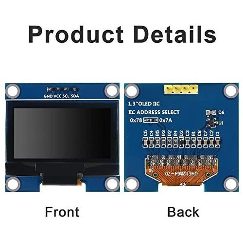Módulo De Pantalla Oled 1.3 Spin Iic I2c Serial 128x64 Ssh1,